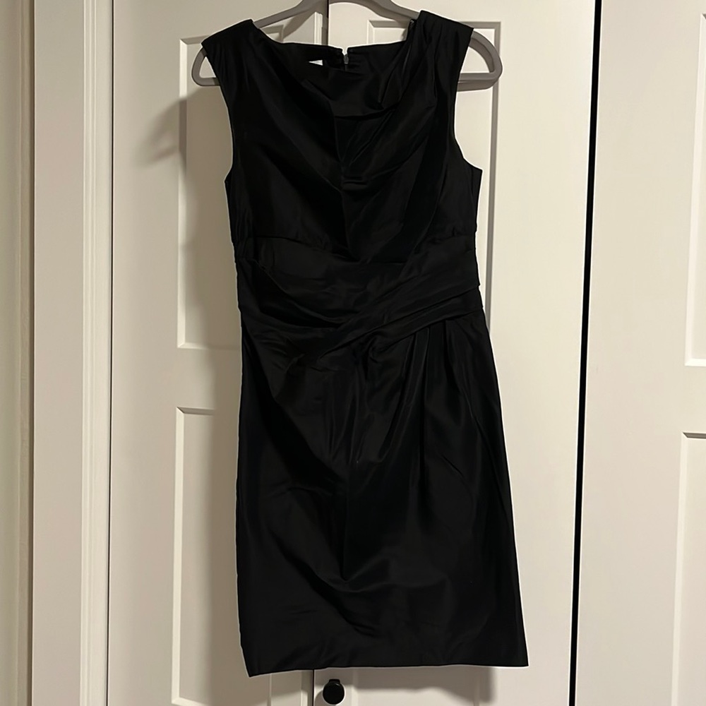 Cocktail dress, high back zip up, black